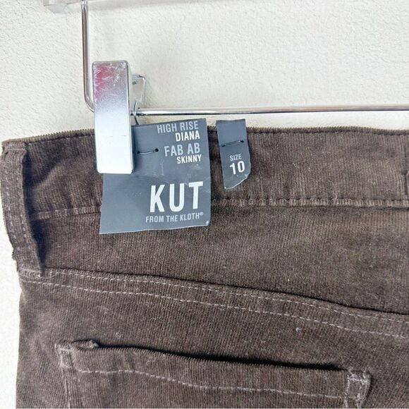 Kut From Kloth Brown Corduroy Skinny Pants Size 10 New - Picture 4 of 6